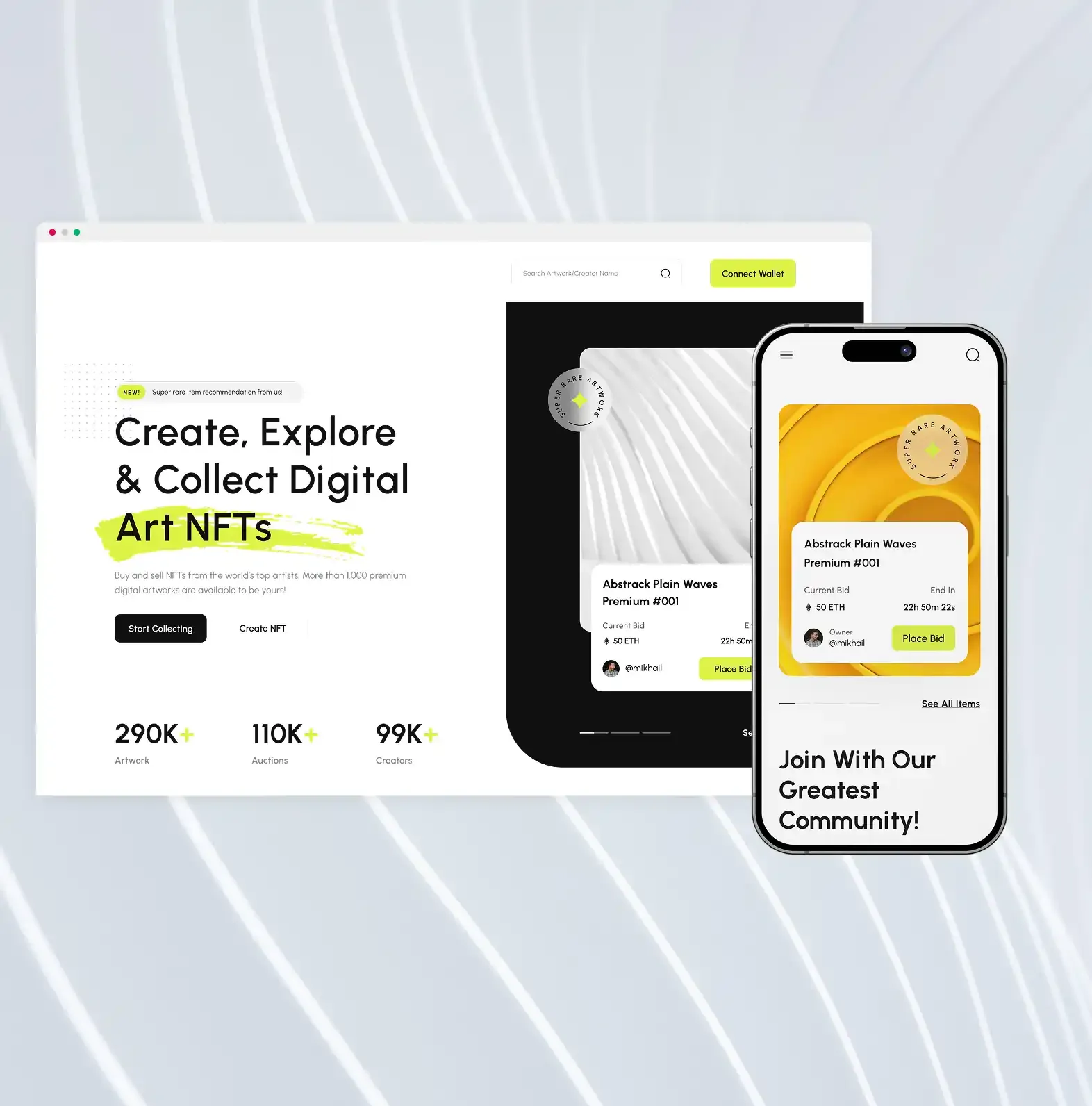 NFT Marketplace Hero Banner Mobile