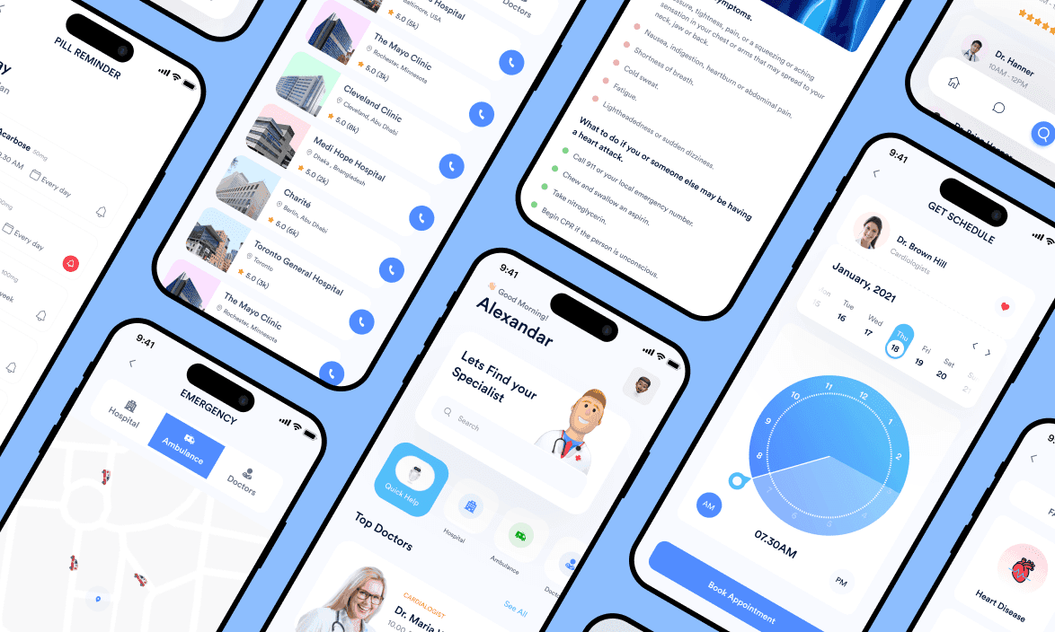 UI/UX Design & Development for Doctor Appointments