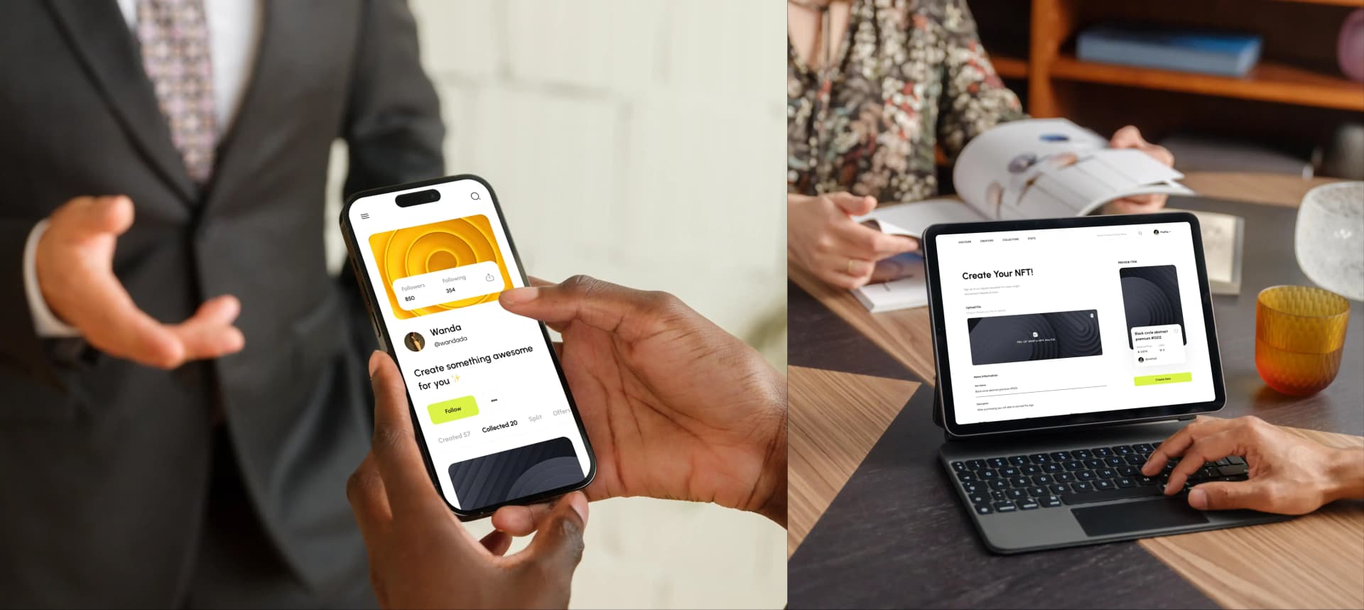 NFT Marketplace Section 1 Desktop