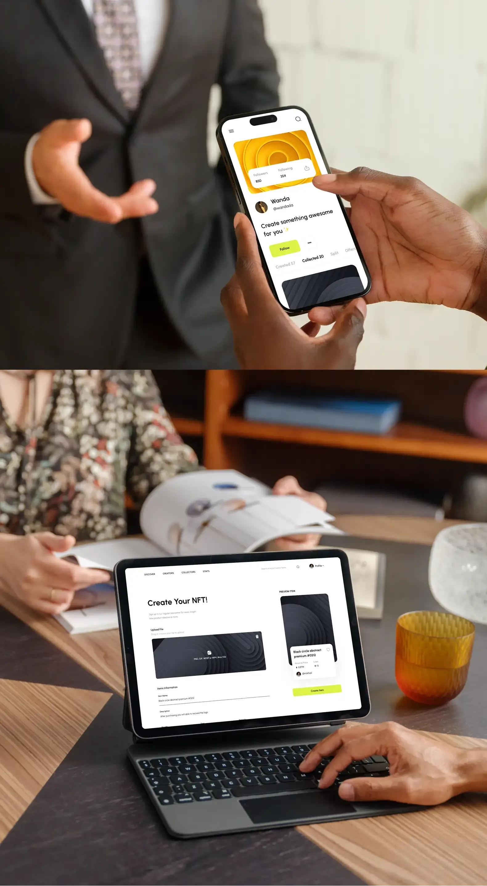 NFT Marketplace Section 1 Mobile