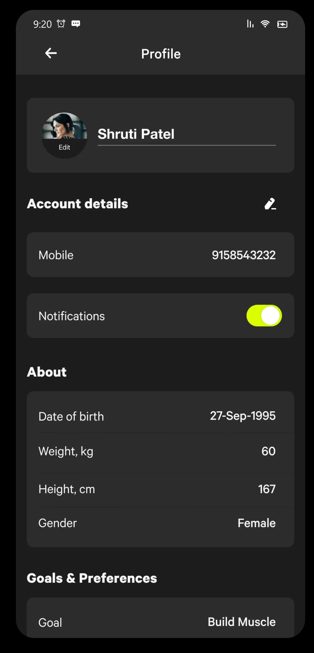Strongr App Screen 5