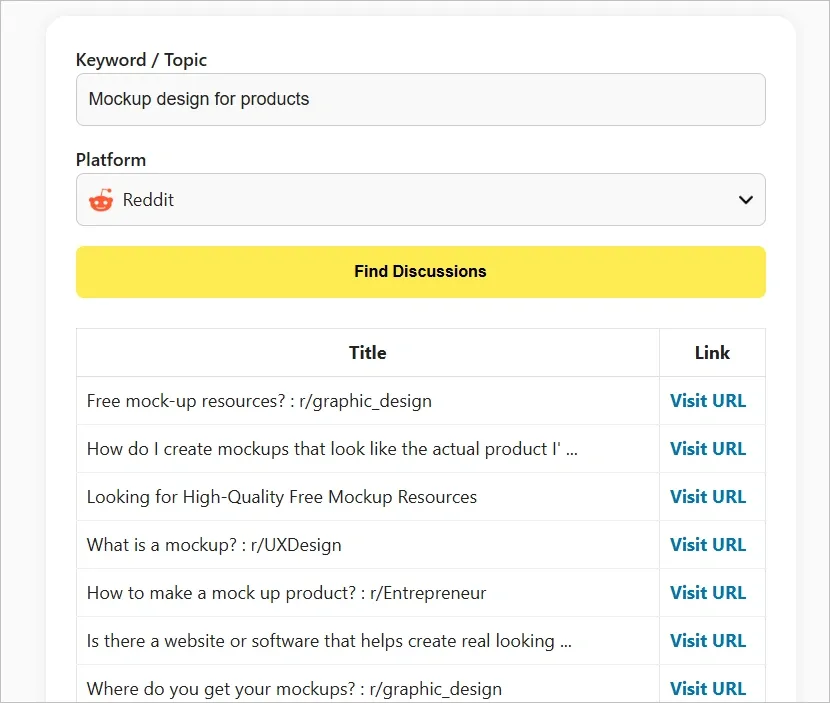 Audience research tool