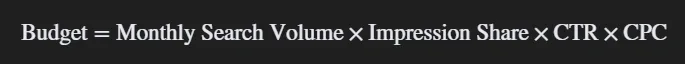 Bottom-Up Formula