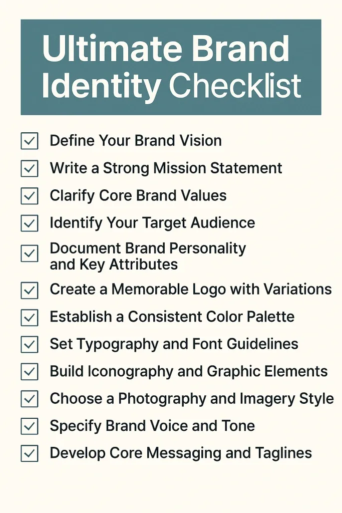 brand identity checklist