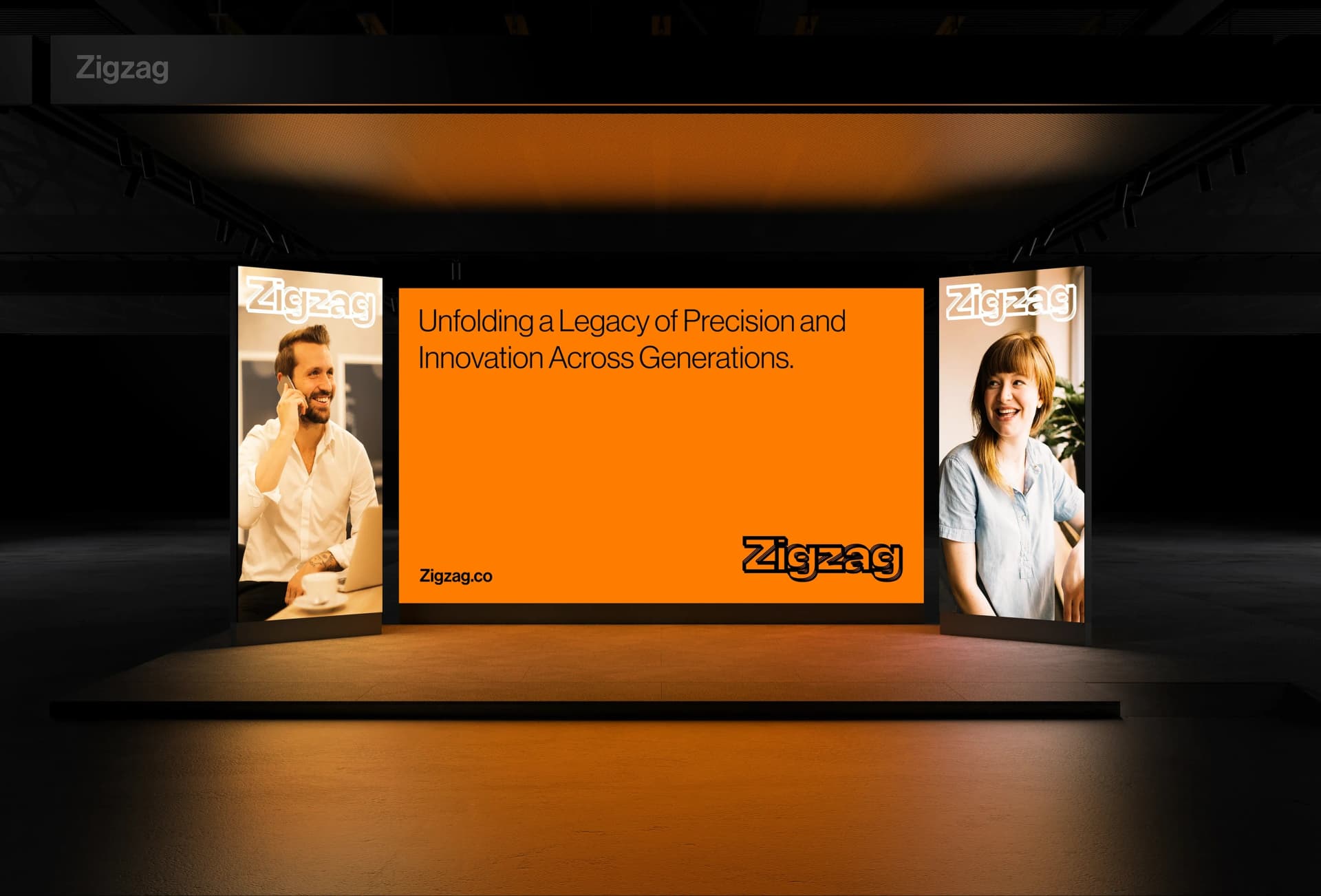 Zigzag brand identity for AI and data science with modern design approach