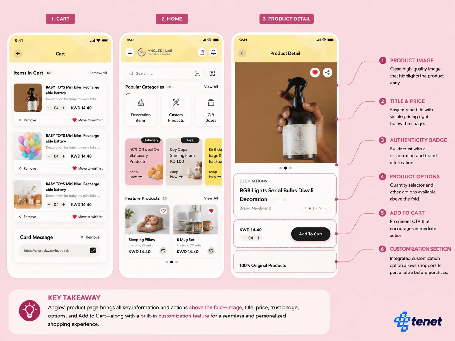 Product page design