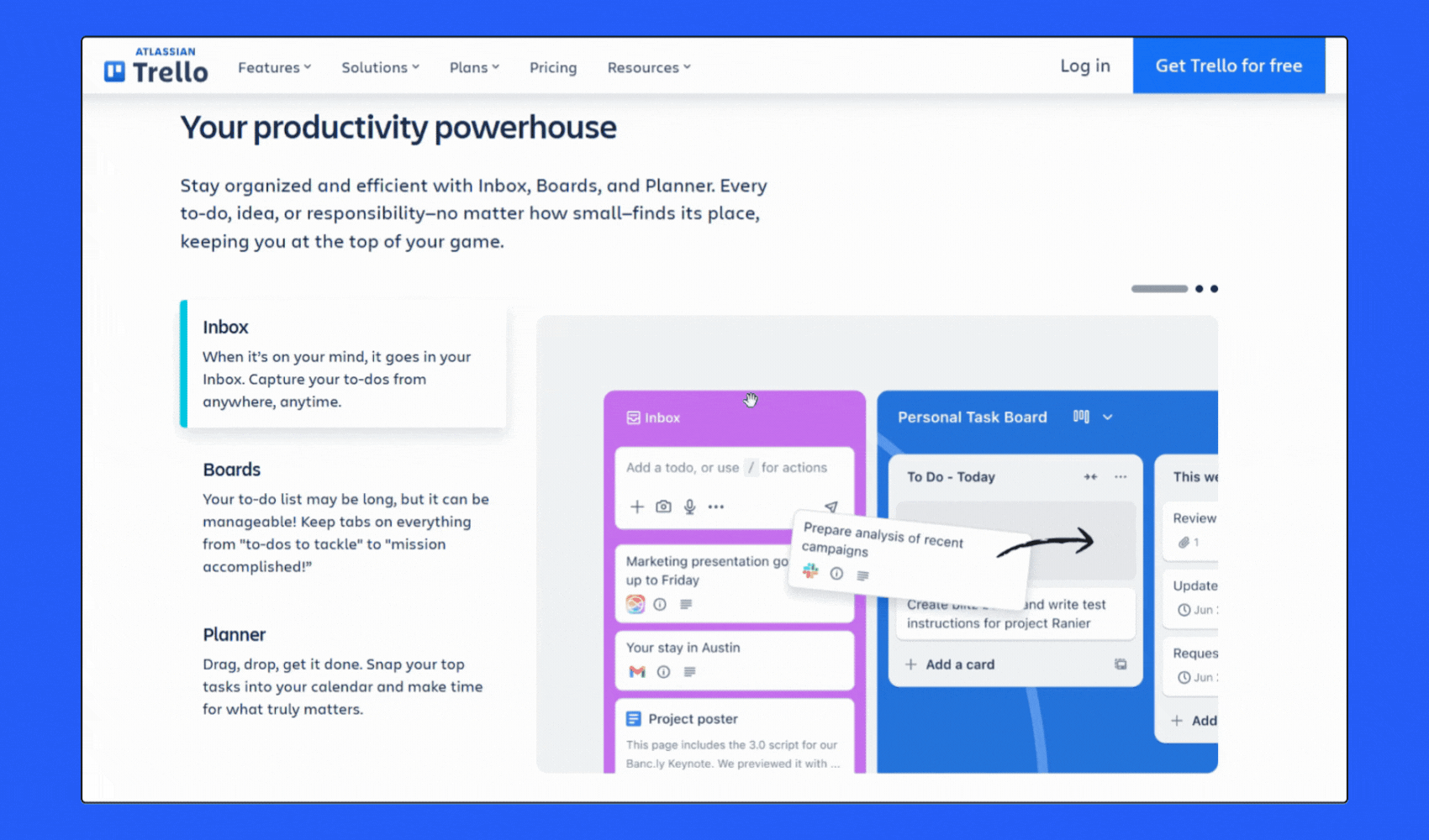 trello hero product showcase