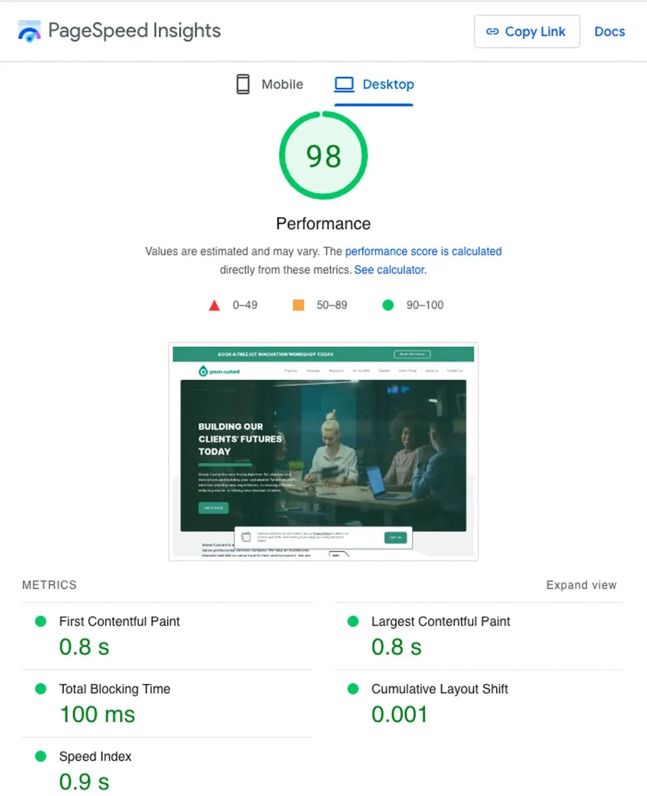 Website speed and performance