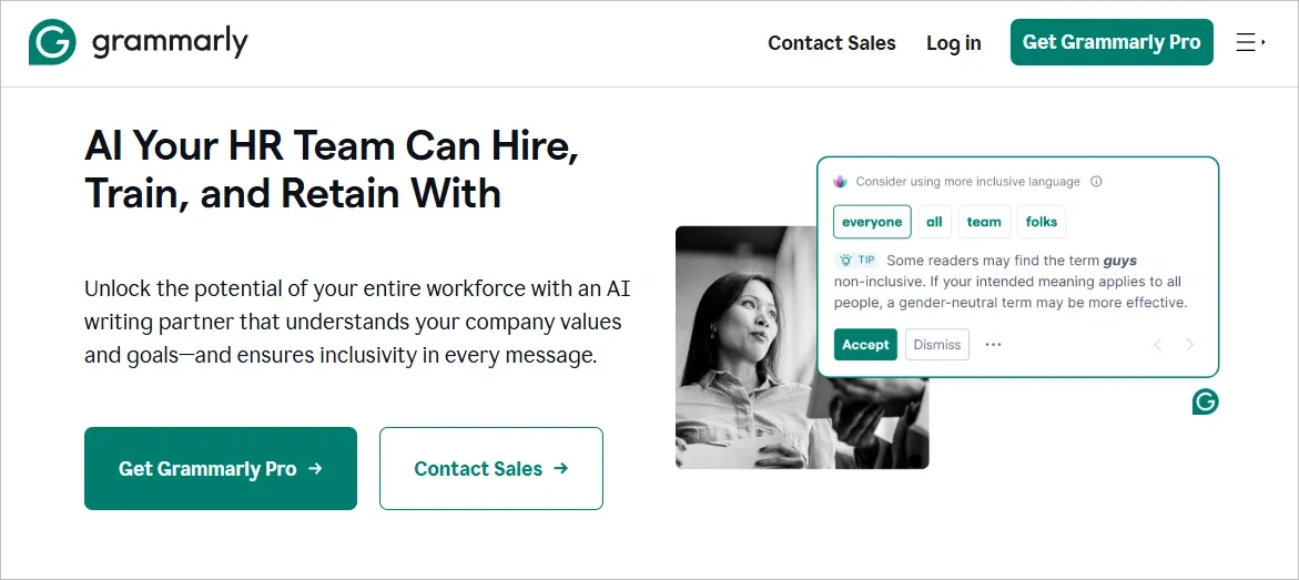 grammarly clear message and positioning