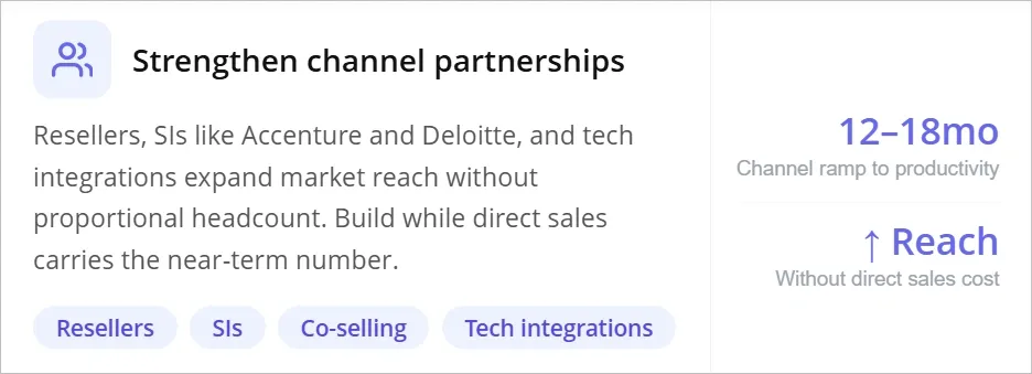 Strengthen Partnerships and Channel Sales