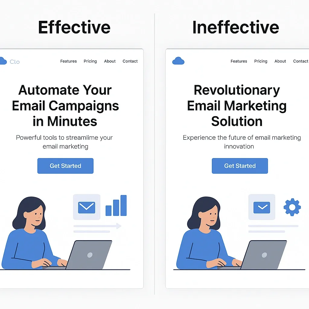 effective SaaS landing page headline
