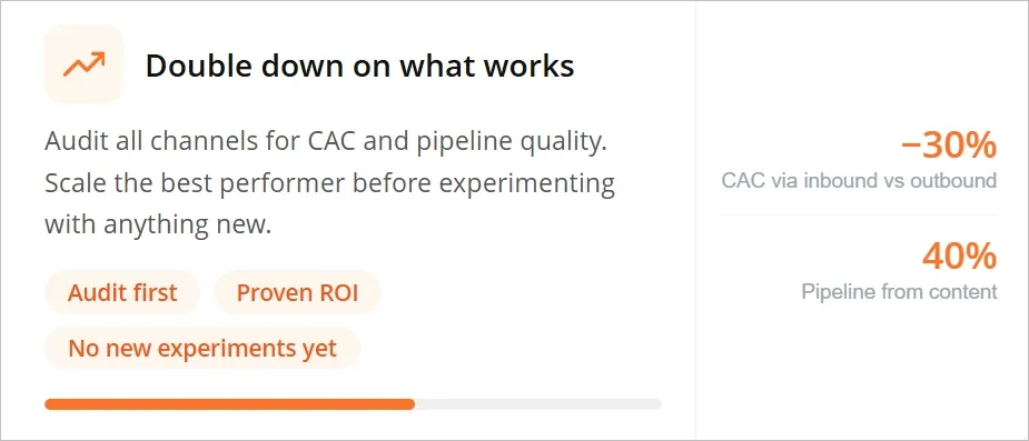 Double Down on What Is Already Working