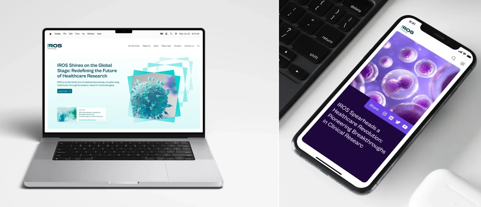 IROS website & app design
