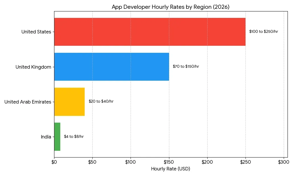 App Maintenance Cost by Region